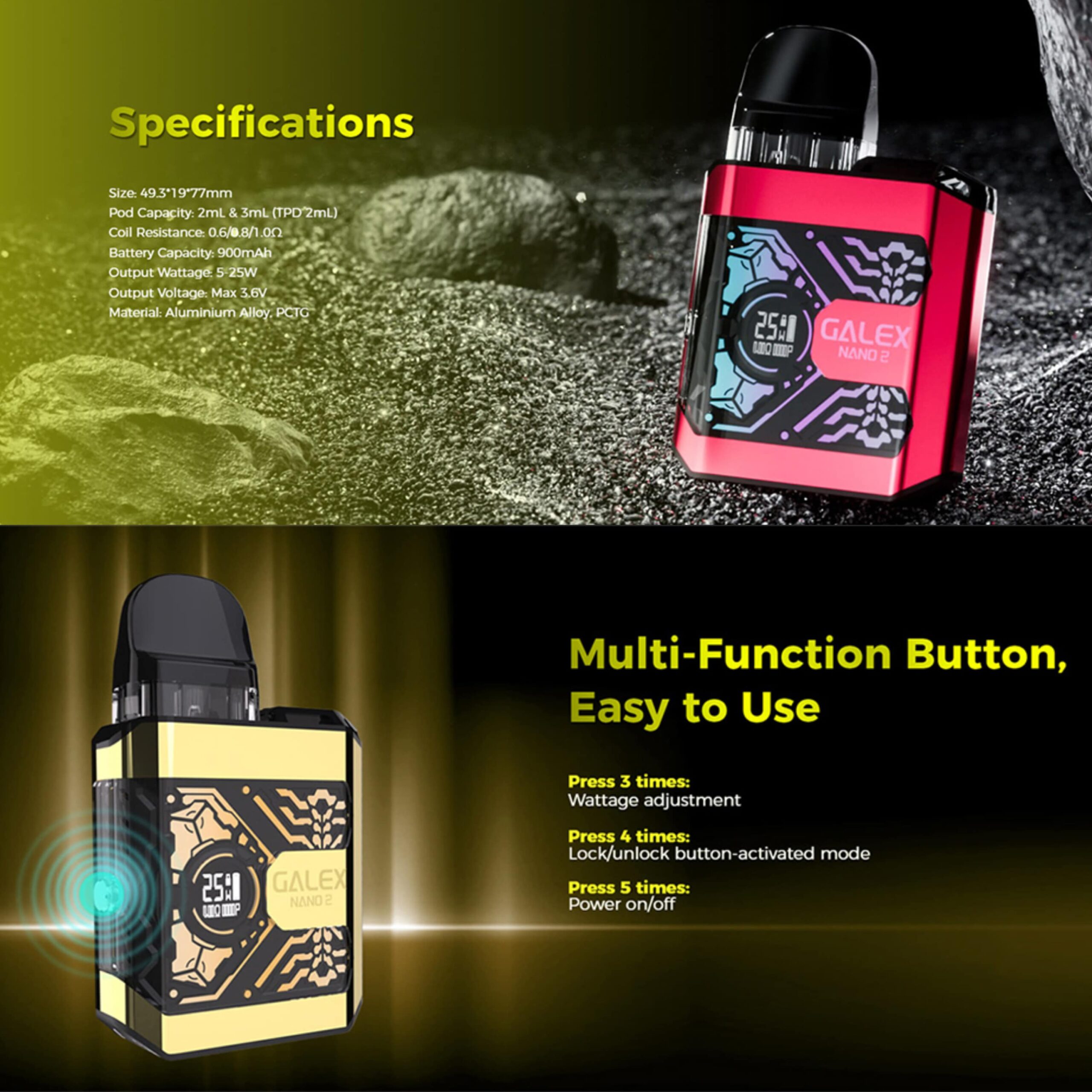 پاد سیستم فری مکس گلکس نانو 2